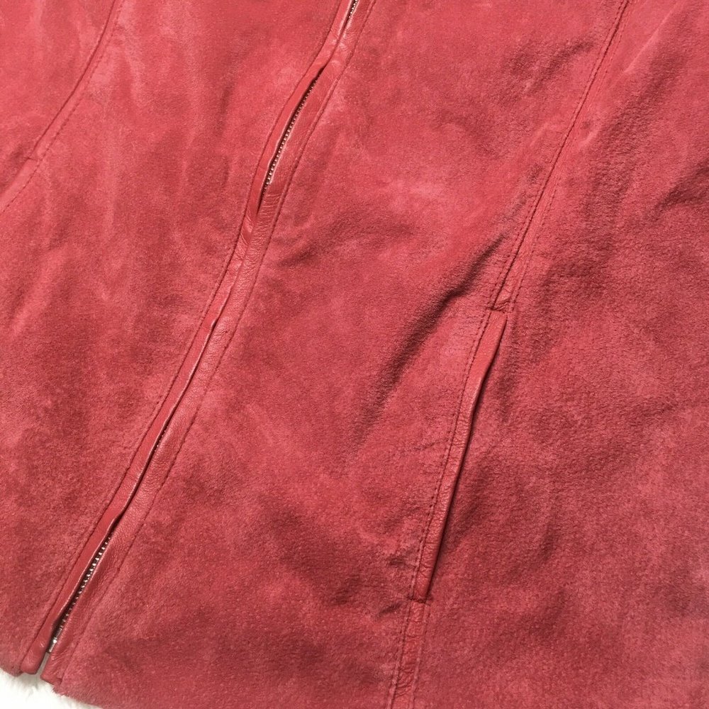 Bradley Bayou Medium Red Full Zip 100% Genuine Lea - Picture 4 of 8